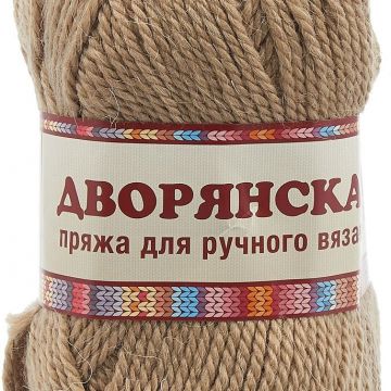  Пряжа для вязания Камтекс "Дворянская", цвет лен (007)