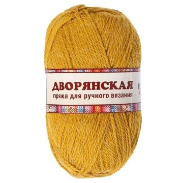  Пряжа для вязания Камтекс "Дворянская", цвет горчица (033)