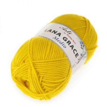  Пряжа для вязания Троицкая "LANA GRACE Medio", цвет 0123 холодный желтый