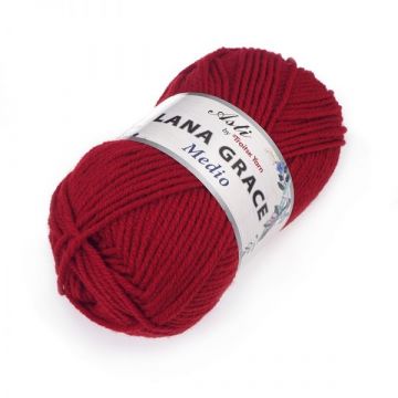  Пряжа для вязания Троицкая "LANA GRACE Medio", цвет 0042 красный